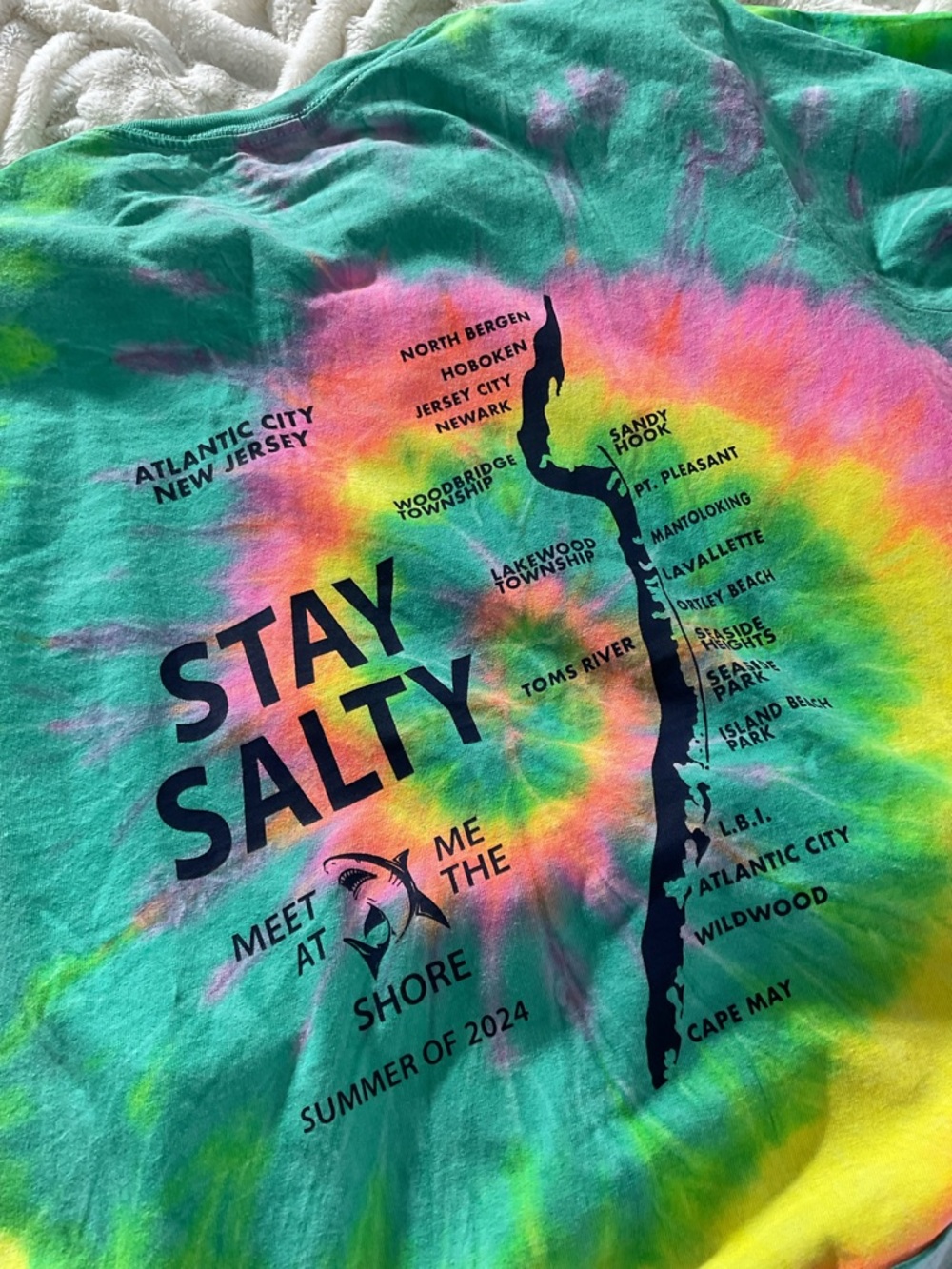 Atlantic City Tie-Dye Boardwalk Tee Perfect summer - Picture 5 of 6